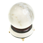 Шар декоративный на подставке из натуральных камней Змеевик и Мрамор Белый Natural Stone Spheres 10.5 см варинант исполнения - 1 | Loft Concept в Москве