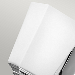 Бра с белым матовым плафоном на прямоугольном основании цвета хром Hinkley варинант исполнения - 4 | Loft Concept в Москве