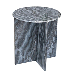 Столик кофейный с столешницей из черного мрамора Compact Black Marble Table варинант исполнения - 2 | Loft Concept в Москве