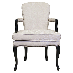 Кресло c растительным орнаментом Aubrey Classical Armchair beige jacquard