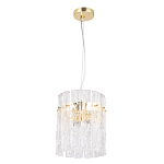 Подвесной светильник цилиндрической формы с текстурными стеклянными элементами Textured Glass Chandelier варинант исполнения - 2 | Loft Concept в Москве