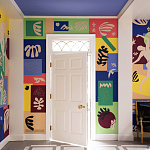 Обои ручная роспись в стиле Арт-деко Jazz Special Colourway on dyed silk with embroidery варинант исполнения - 2 | Loft Concept в Москве