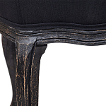 Кресло низкое в стиле прованс Черный Лен Louis French Armchair  варинант исполнения - 4 | Loft Concept в Москве