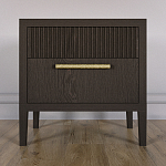 Прикроватная Тумбочка Primo с двумя ящиками Темный орех варинант исполнения - 1 | Loft Concept в Москве