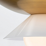 Подвесной светильник латунного цвета с конусовидным белым плафоном Quintiesse варинант исполнения - 10 | Loft Concept в Москве