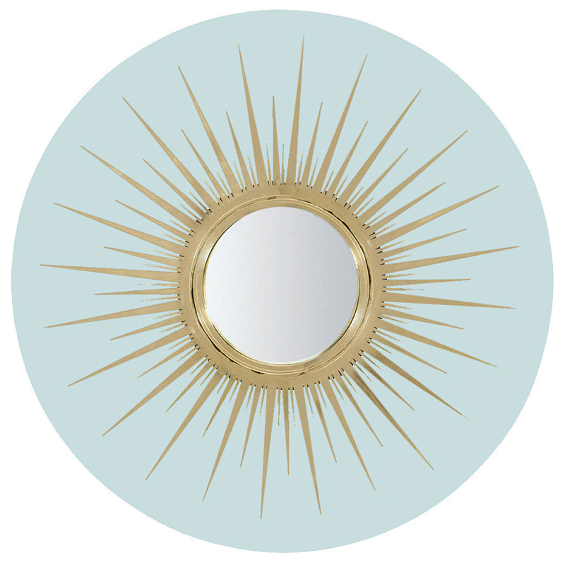    Romilly Round Mirror Blue     | Loft Concept 