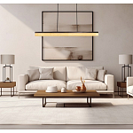 Подвесной светильник линейный из натурального камня Perfection of Geometry варинант исполнения - 8 | Loft Concept в Москве