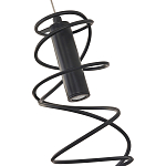 Бра светодиодное из металла со спиральным декоративным элементом черное Metal Spiral варинант исполнения - 2 | Loft Concept в Москве