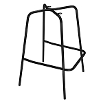 Барный стул со спинкой и подлокотниками на 4-х металлических ножках Douglas Rhombus Серый Велюр варинант исполнения - 5 | Loft Concept в Москве