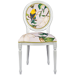 Стул светло-серый из натурального бука с изображением птиц и цветов Blooming Birds варинант исполнения - 1 | Loft Concept в Москве