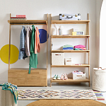 Корзина для белья из ткани букле Boucle Organizers Round варинант исполнения - 3 | Loft Concept в Москве