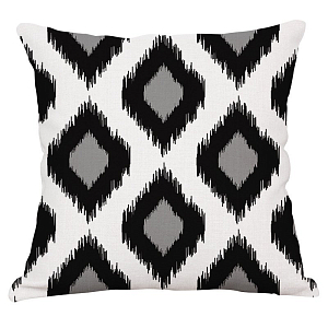 Декоративная подушка Black and White Pattern #4