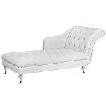 Кушетка белая с мягкой обивкой из велюра Michael Couch варинант исполнения - 1 | Loft Concept в Москве