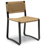 Дизайнерский стул с каркасом из металла с плетеными сиденьем и спинкой GREEN POINT Chair варинант исполнения - 1 | Loft Concept в Москве