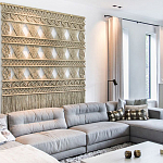 Панно на стену плетеное Макраме бежевый цвет  варинант исполнения - 12 | Loft Concept в Москве