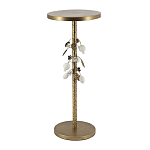 Столик золотистый с цветочной композицией на основании Forest Fairy Tale варинант исполнения - 3 | Loft Concept в Москве