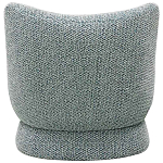 Дизайнерское мягкое кресло без подлокотников в голубой пестрой обивке Roux Armchair варинант исполнения - 2 | Loft Concept в Москве