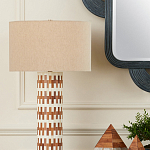 Настольная лампа с узором вдоль колоннообразного основания Brick Surface варинант исполнения - 4 | Loft Concept в Москве
