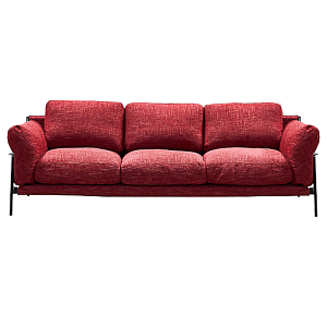 Диван Red shinil Vintage Sofa красный шенилл