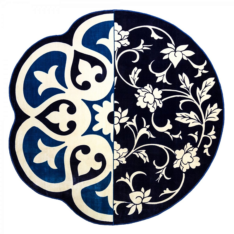 Ковер Seletti Hybrid Andria Синий Белый в Москве | Loft Concept 