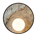 Бра круглое с каменным диском в металлической раме Sandstone Painting варинант исполнения - 1 | Loft Concept в Москве
