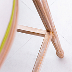 Барный стул золотистый из натурального бука с изображением птиц и цветов Blooming Birds варинант исполнения - 3 | Loft Concept в Москве