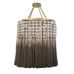 Люстра плетеная с кисточками на золотистом каркасе Boho Tassel Chandelier варинант исполнения - 2 | Loft Concept в Москве