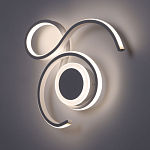 Бра белого цвета с изогнутыми световыми линиями и круглым основанием Luke Lampco Tracer Lamp варинант исполнения - 2 | Loft Concept в Москве