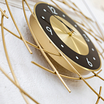 Часы настенные из металла с чёрным циферблатом Current Time варинант исполнения - 3 | Loft Concept в Москве