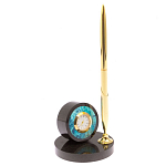 Часы настольные с ручкой из натурального камня Stone Clock варинант исполнения - 2 | Loft Concept в Москве