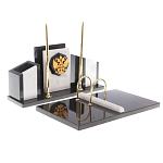 Настольный письменный набор из мрамора и змеевика с гербом России Marble Accessory варинант исполнения - 2 | Loft Concept в Москве