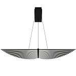 Люстра в виде распахнутых крыльев из тонких металлических планок Flight of Freedom варинант исполнения - 9 | Loft Concept в Москве