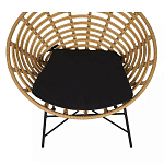 Стул круглый с ротанговым плетением Round Wicker Stool варинант исполнения - 5 | Loft Concept в Москве