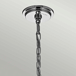 Люстра круглая цвета хром с вертикальными стеклянными трубками и круглыми подвесками Kichler варинант исполнения - 3 | Loft Concept в Москве