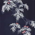 Обои ручная роспись Silk Tree Special Colourway on Empire Blue dyed silk варинант исполнения - 1 | Loft Concept в Москве