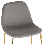 Барный стул на золотистых ножках VENDRAMIN Grey варинант исполнения - 6 | Loft Concept в Москве