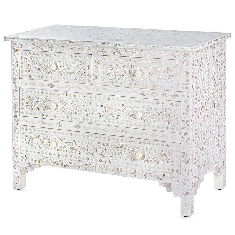     MOTHER OF Pearl CHEST OF 4 DRAWER ivory (   )    | Loft Concept 