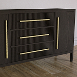 Буфет Primo с тремя ящиками и двумя фасадами Темный орех варинант исполнения - 3 | Loft Concept в Москве