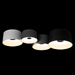 Потолочный светильник с 4-мя цилиндрическими абажурами белого серого и черного цвета Urban Dome варинант исполнения - 2 | Loft Concept в Москве