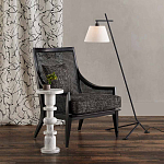 Торшер с черным наклонным корпусом и конусовидным абажуром Black Tripod варинант исполнения - 5 | Loft Concept в Москве