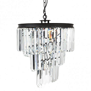 Люстра RH 1920s Odeon Clear Glass Spiral Chandelier - 3 rings
