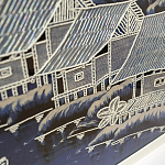 Картина ручная вышивка бисером Ночной пейзаж Night Boat Bay варинант исполнения - 2 | Loft Concept в Москве