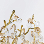 Бра золотого цвета с ветвями и прозрачными хрустальнымих подвесками Droplet Chandelier варинант исполнения - 3 | Loft Concept в Москве
