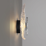 Бра с волнообразным стеклянным плафоном и вставкой из мрамора Liquid Stone варинант исполнения - 2 | Loft Concept в Москве