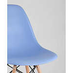 Пластиковый стул на ножках из массива бука Eames Blue варинант исполнения - 2 | Loft Concept в Москве