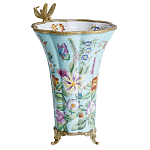 Ваза со стрекозой из фарфора с бронзовыми элементами Paradise Dragonfly варинант исполнения - 2 | Loft Concept в Москве