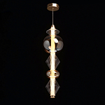 Подвесной светильник с вертикальной композицией из прозрачных и янтарных стеклянных шаров и ромбов Gabriel Scott Luna варинант исполнения - 13 | Loft Concept в Москве