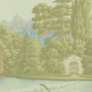 Обои ручная роспись English Landscape Pastel on scenic paper