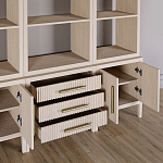 Модульный стеллаж Primo из трех составных элементов Светлый дуб варинант исполнения - 5 | Loft Concept в Москве