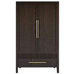 Шкаф платяной Primo с выдвижными ящиками шпон Темный орех варинант исполнения - 1 | Loft Concept в Москве